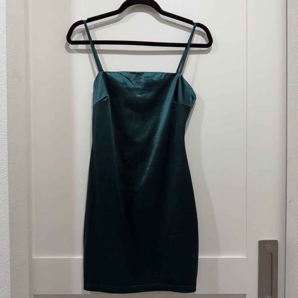 ALL IN FAVOR Mini Dress- Emerald (size S)